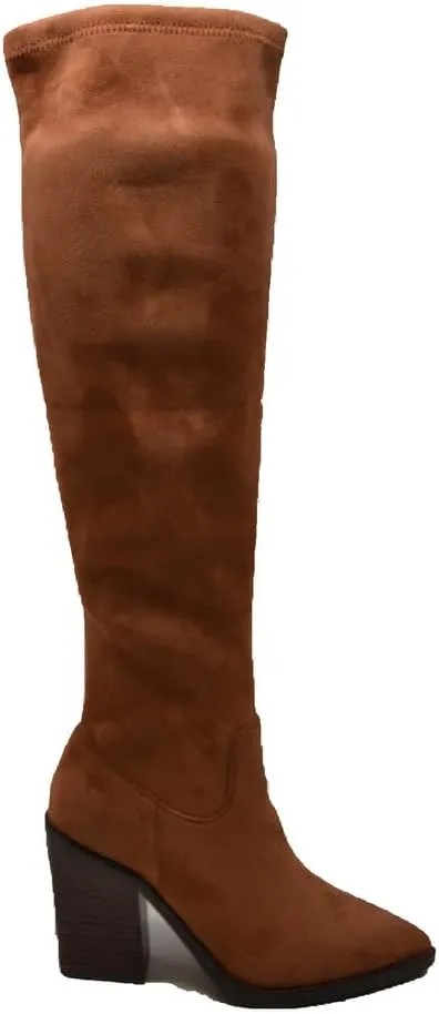 Amsterdam Women's Faux Suede Over The Knee High Heel Boots