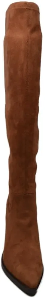 Amsterdam Women's Faux Suede Over The Knee High Heel Boots