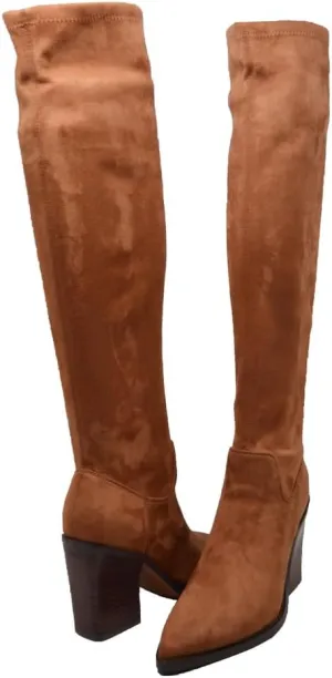 Amsterdam Women's Faux Suede Over The Knee High Heel Boots
