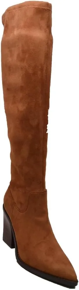 Amsterdam Women's Faux Suede Over The Knee High Heel Boots