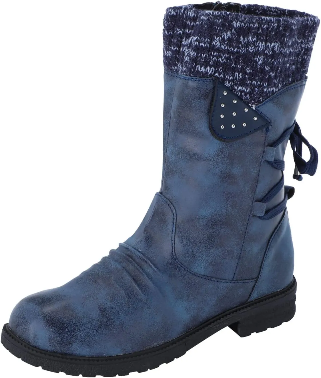 Ankle Boots for Women Women's Fashion Chunky Low Heels Lace Up Ankle Boots Snow Boots Winter Warm Booties Combat Shoes