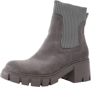 Ankle Boots for Women, Women's Fashion Platform Elastic Chelsea Boots Lug Sole Non-Slip Chunky Block Heel Combat Shoes