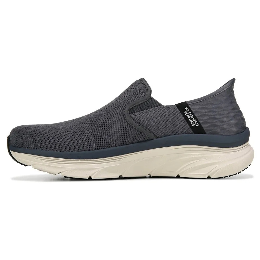 Men's D'Lux Walker Oxford Wide Slip On Skechers, charcoal