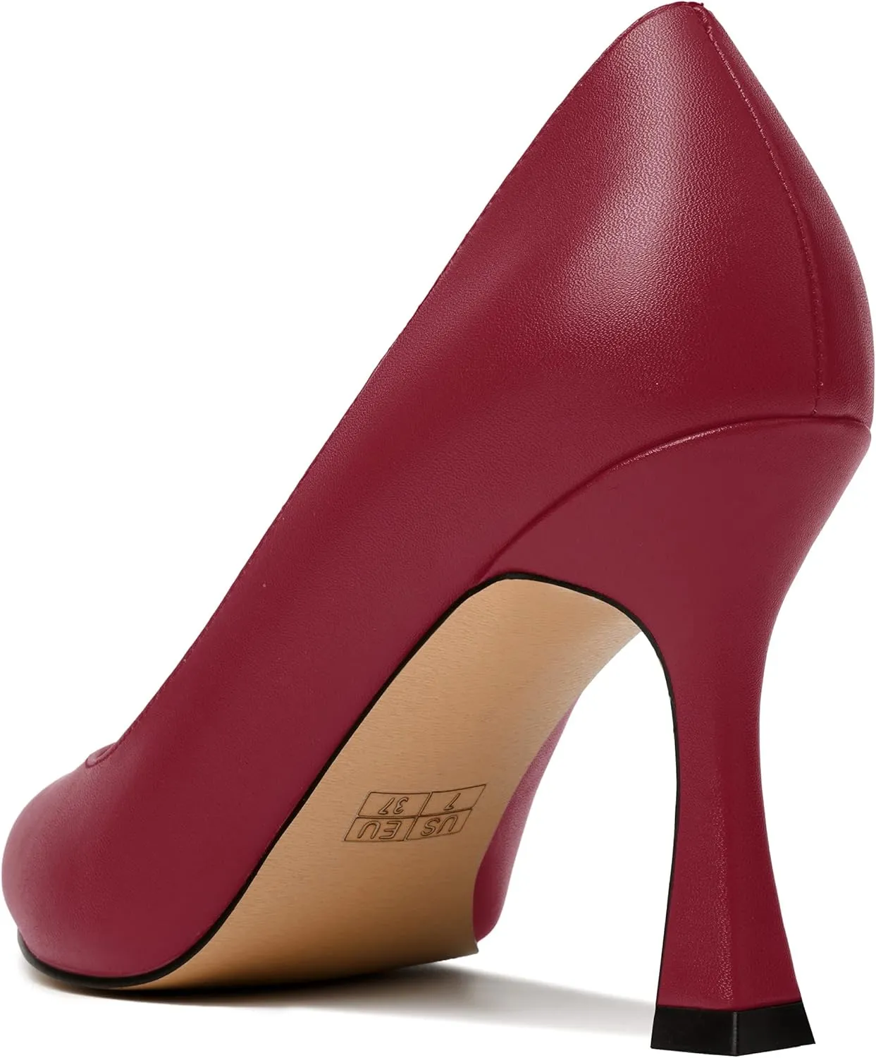 MODENCOCO Womens Slip On Elegant Matte Pointed Toe Sexy Party Stiletto High Heel Pumps Dress Shoes 3.5 Inch