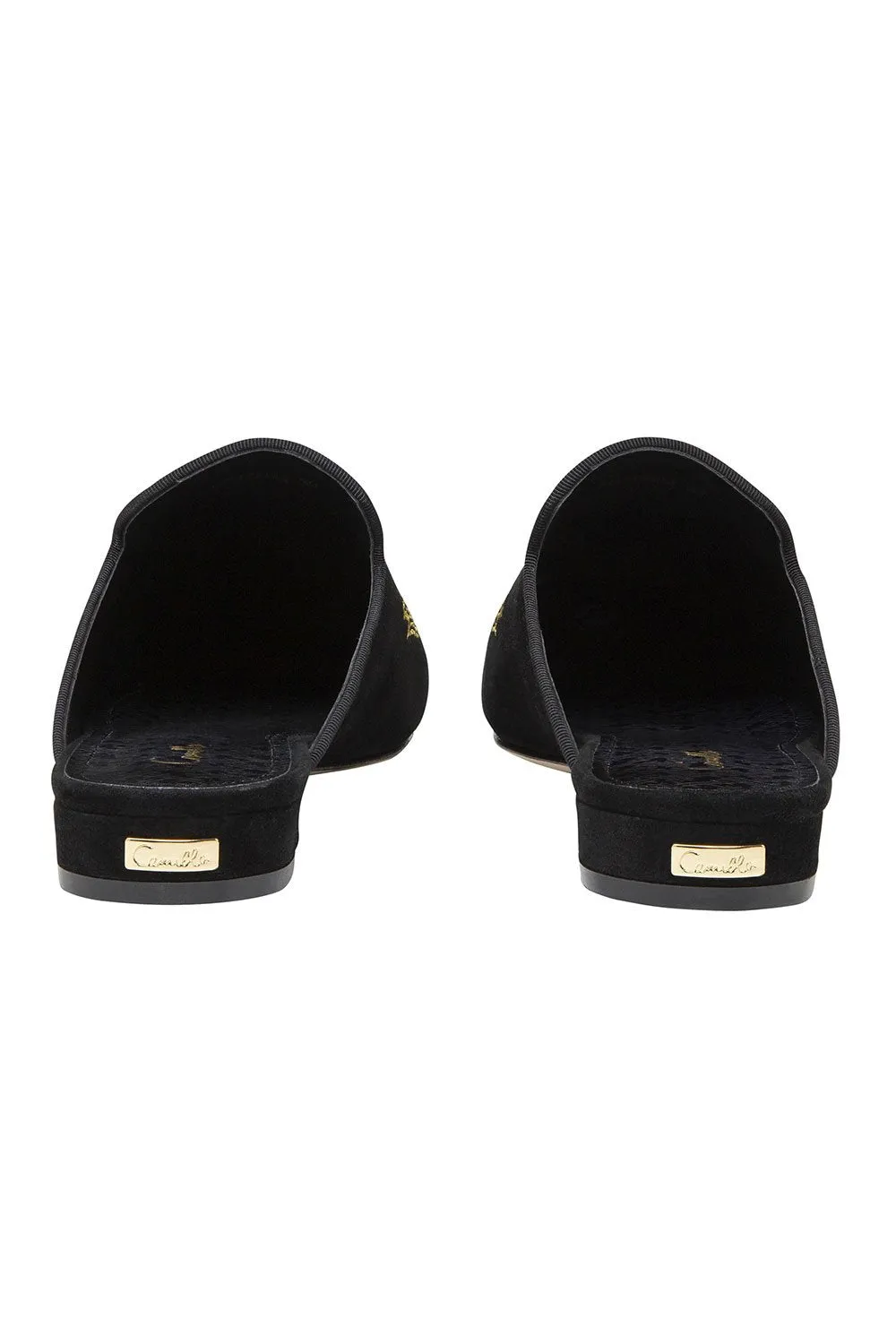 POINTED TOE SLIPPER BLACK